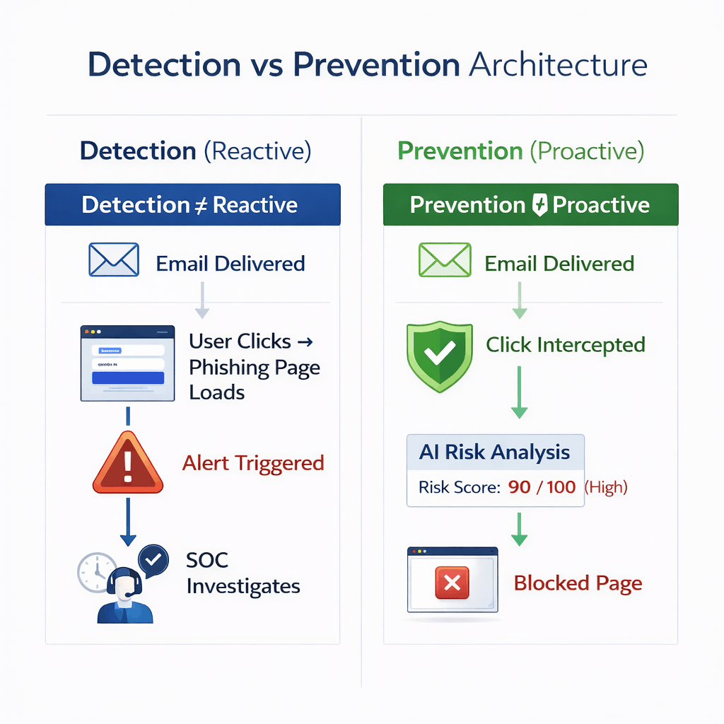 Detection vs prevention architecture