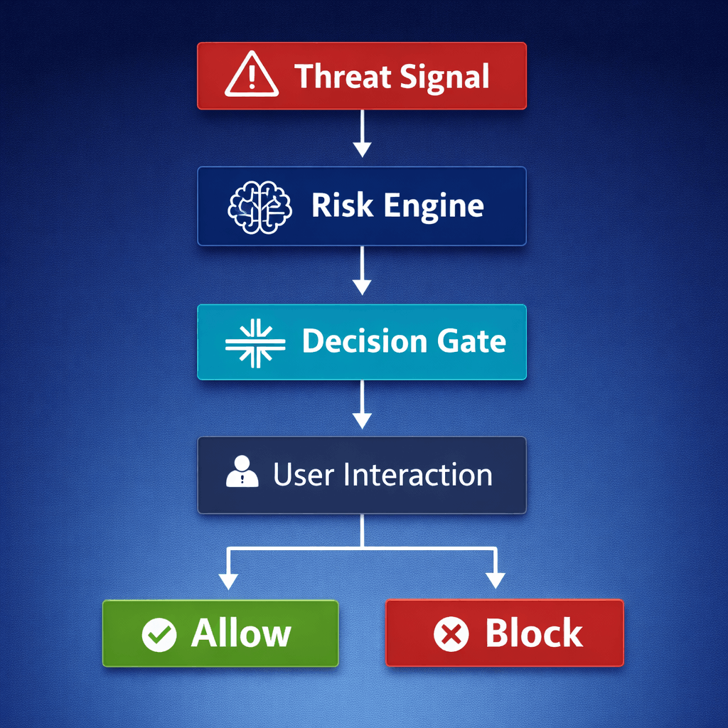 Pre-click vs click-time control flow